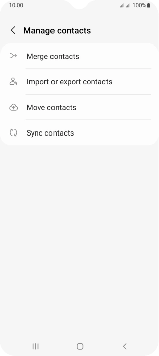 Press Import or export contacts.