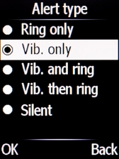 Select Ring only to turn off vibration.