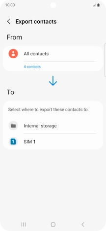Press the name of the SIM.