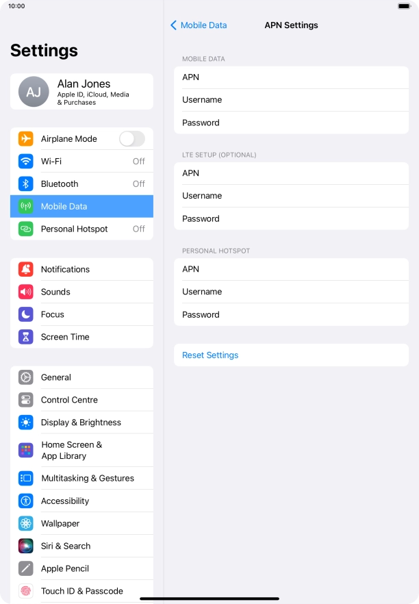 Press APN and key in wap.vodafone.co.uk.