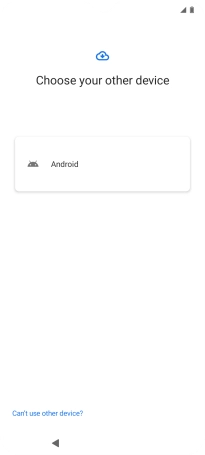 Press the required setting and follow the instructions on the screen to transfer the content from the other phone and finish the activation of your phone.