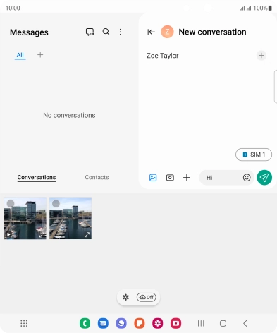 Press the gallery icon and go to the required folder. Press the gallery icon and go to the required folder.