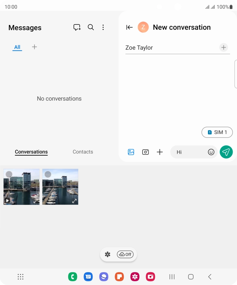 Press the gallery icon and go to the required folder. Press the gallery icon and go to the required folder.