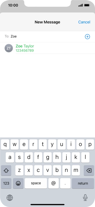 Press the required contact.