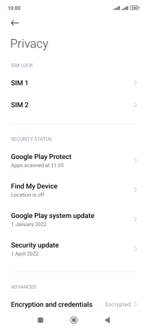 Press the required SIM.