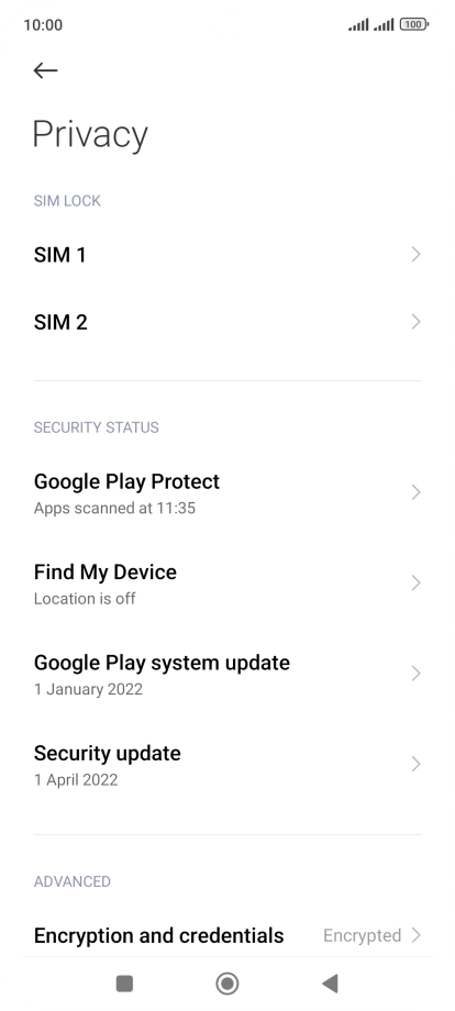 Press the required SIM.