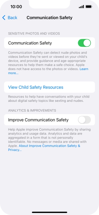 Press the indicator next to 
