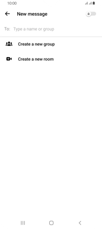 Press the search field and key in the first letters of the recipient's name. Press the search field and key in the first letters of the recipient's name.