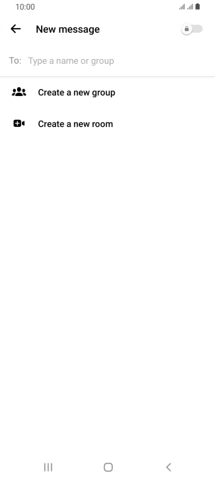Press the search field and key in the first letters of the recipient's name. Press the search field and key in the first letters of the recipient's name.