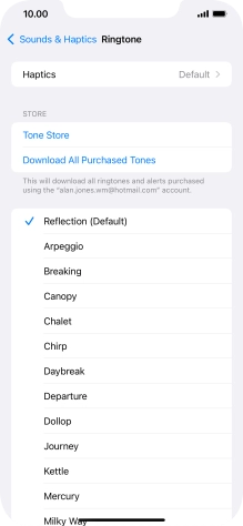 Press the required ring tones to hear them.