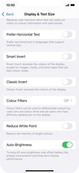 Press the indicator next to 