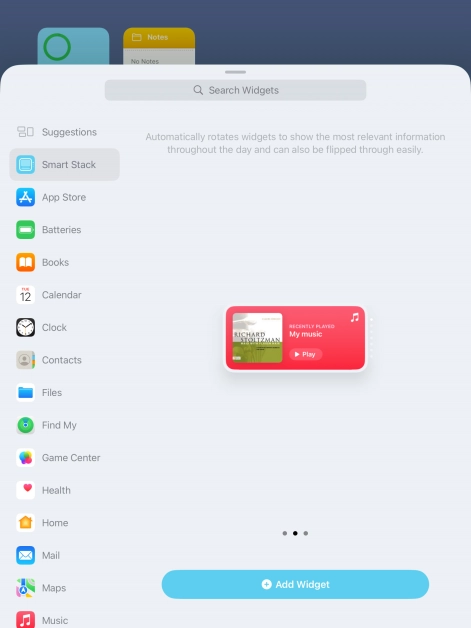 Slide your finger right or left on the screen to select the required widget size. Slide your finger right or left on the screen to select the required widget size.