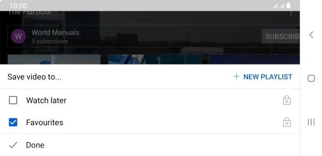 Press the required playlist.