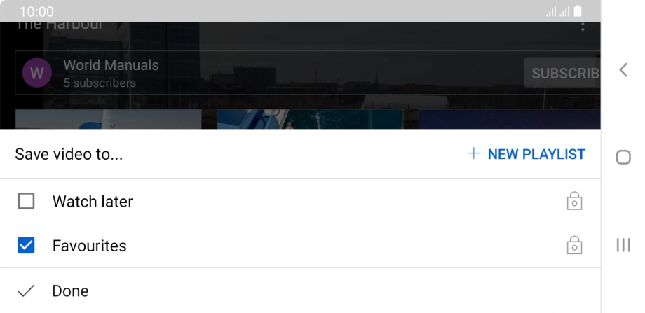 Press the required playlist.