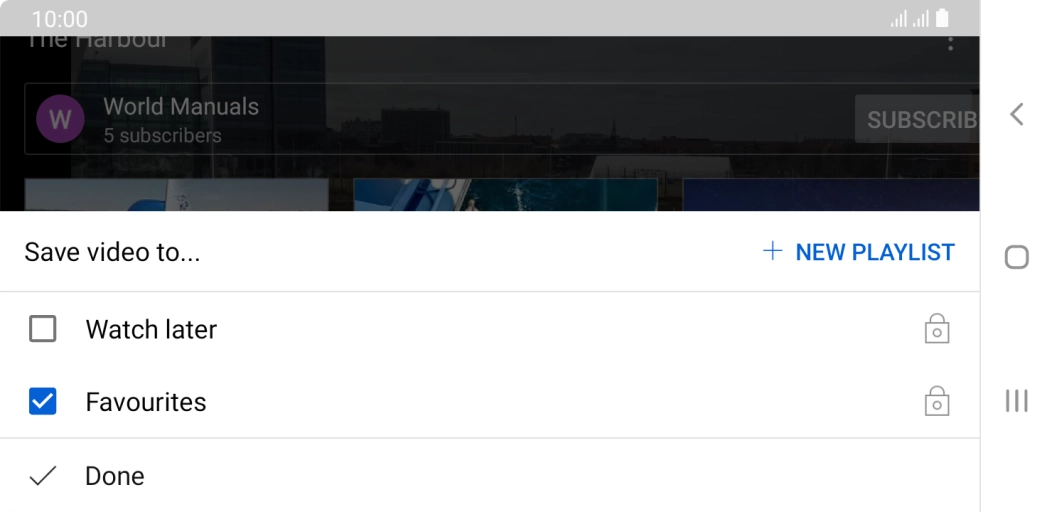 Press the required playlist.