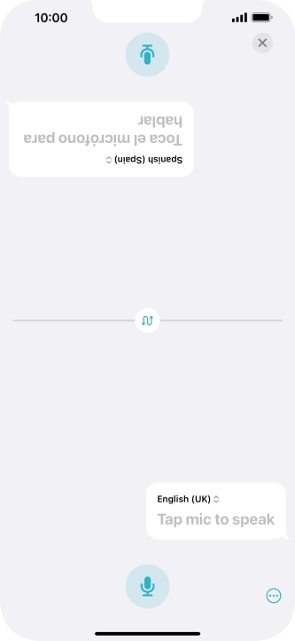 Press the end icon to end two-way view.