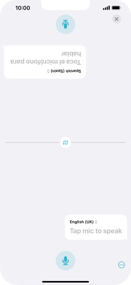 Press the end icon to end two-way view.