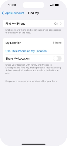 Press Find My iPhone. Press Find My iPhone.