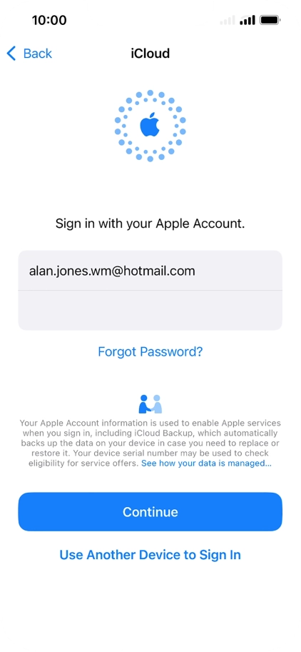 Press Continue. Press Continue.