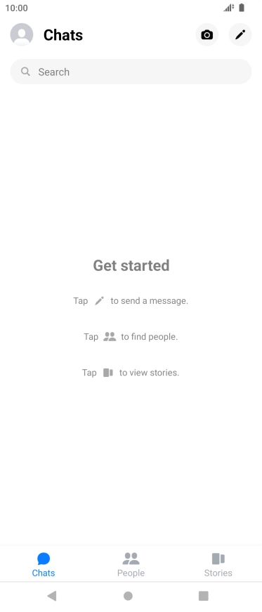 Press the search field.