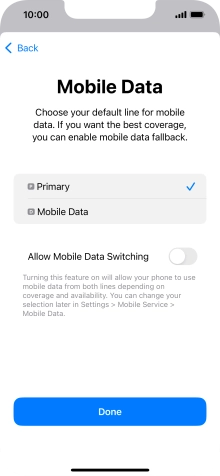 Press the indicator next to 