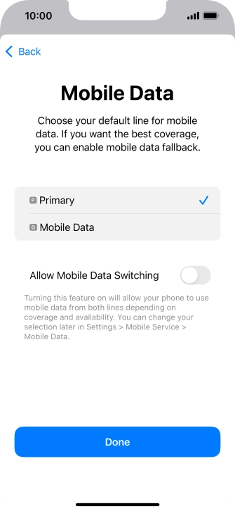 Press the indicator next to 