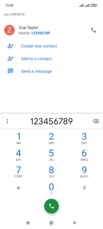 Key in the required number and press the call icon.