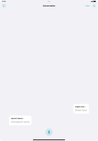 Press the microphone icon and say the required word or sentence.
