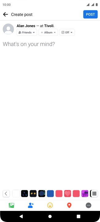 Press the text input field.