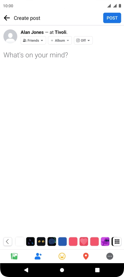 Press the text input field.
