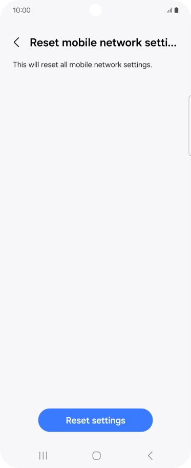 Press Reset settings.