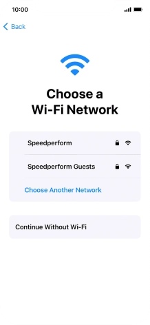 Press the required Wi-Fi network. Press the required Wi-Fi network.