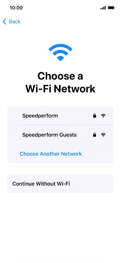 Press the required Wi-Fi network. Press the required Wi-Fi network.