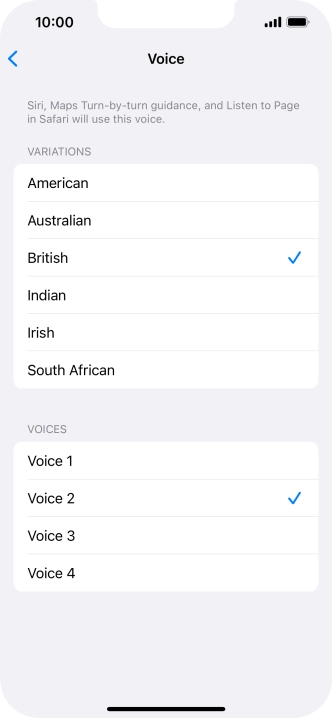 Press the required accent.