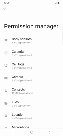 Press the required category.