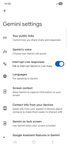 Follow the instructions on the screen to select the required settings.