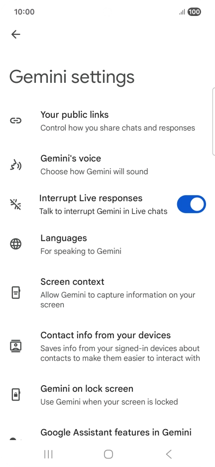 Follow the instructions on the screen to select the required settings.