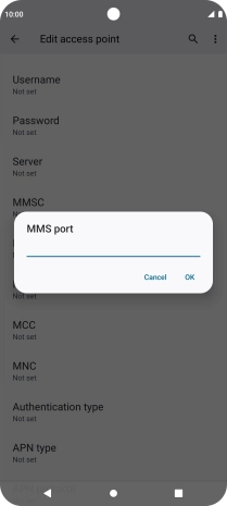 Key in 8799 and press OK.