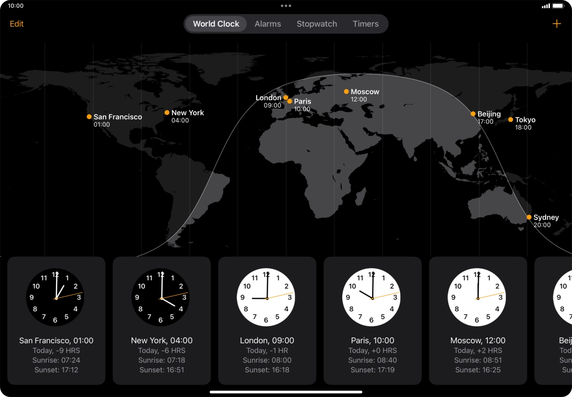 Slide your finger downwards starting from the top right side of the screen.
