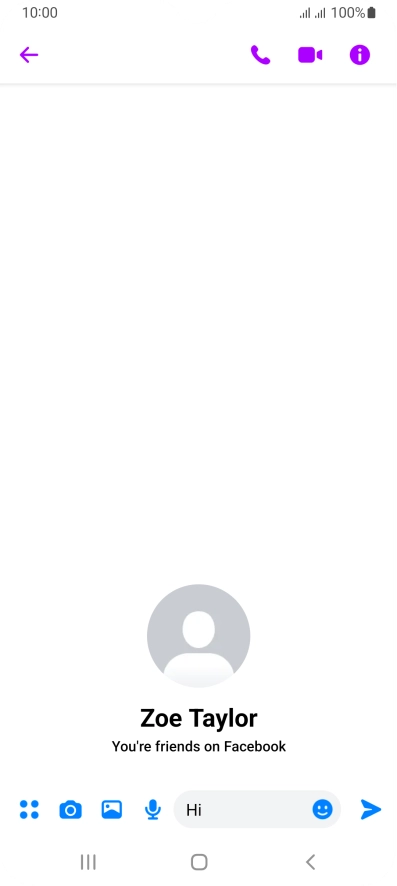 Write the required message and press the send icon. Write the required message and press the send icon.
