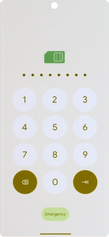 Key in the PUK and press arrow right.