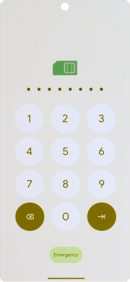 Key in the PUK and press arrow right.