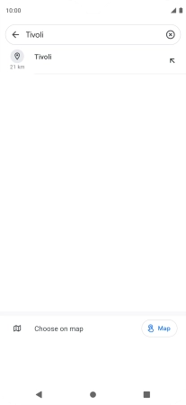 Press the required destination.