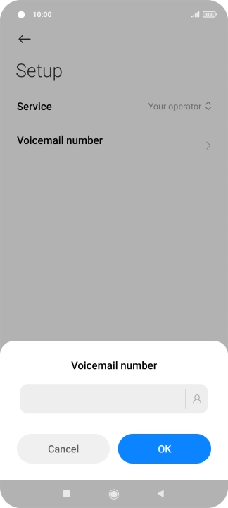 Key in +447836121121 and press OK.