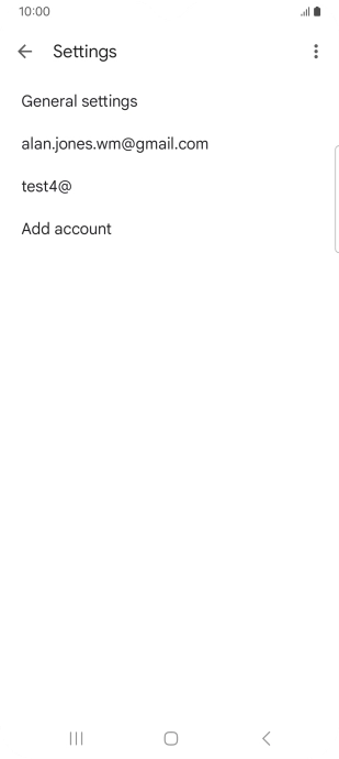 Press the required email account.
