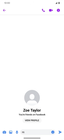 Write the required message and press the send icon.