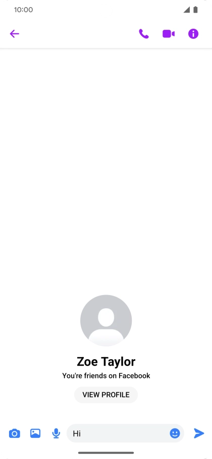 Write the required message and press the send icon.