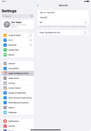 Press the indicator next to 