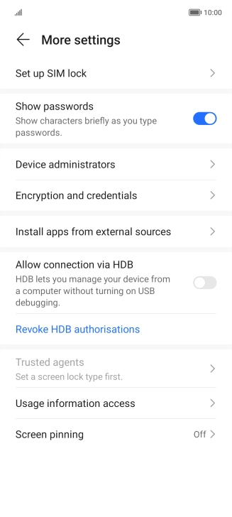 Press Set up SIM lock.