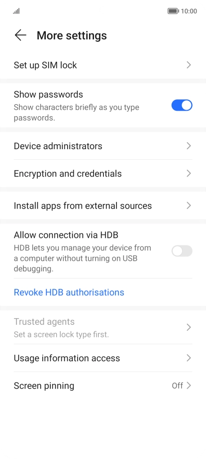 Press Set up SIM lock.